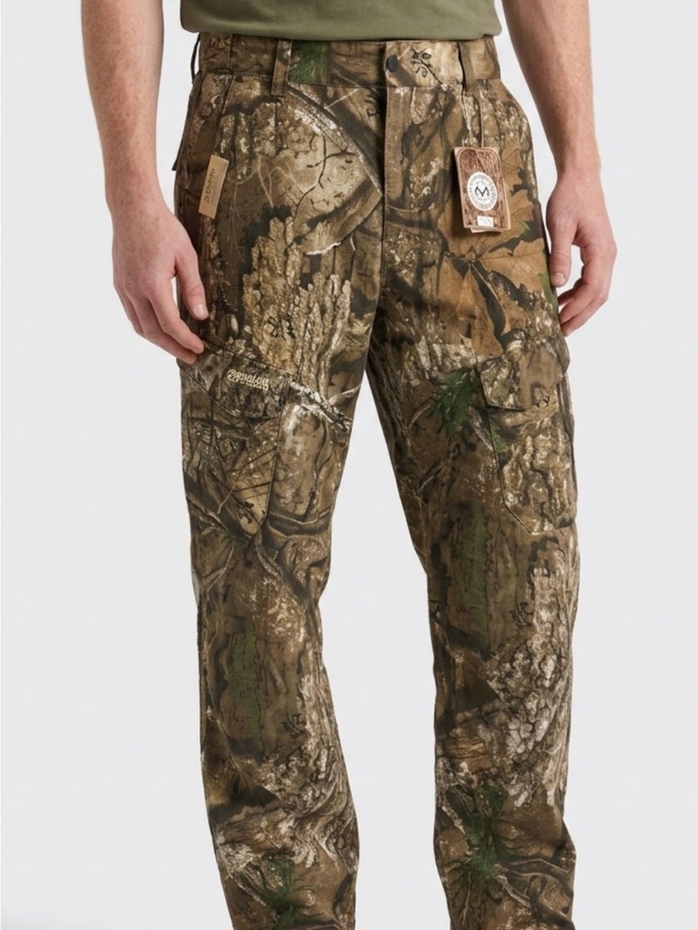 Realtree Men's Cargo Hunting Pants in Brown/Green Camo
